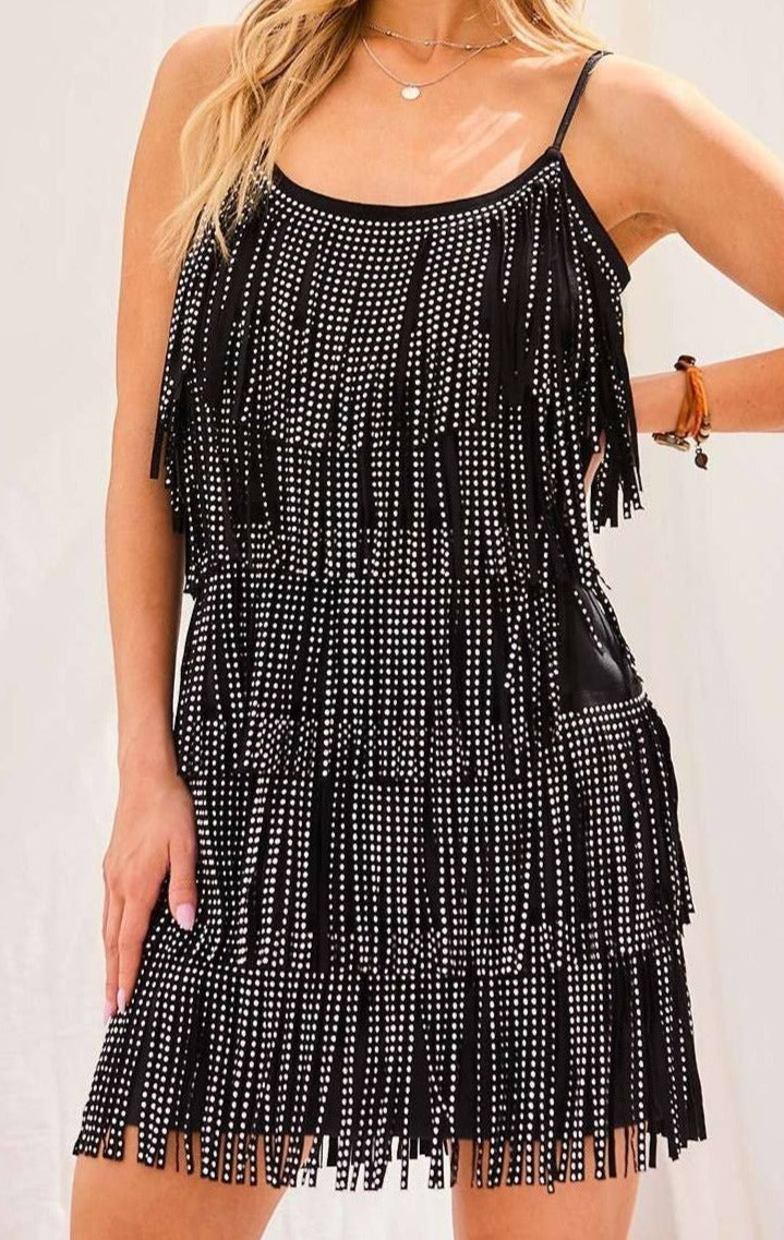 Tiered hotsell tassel dress